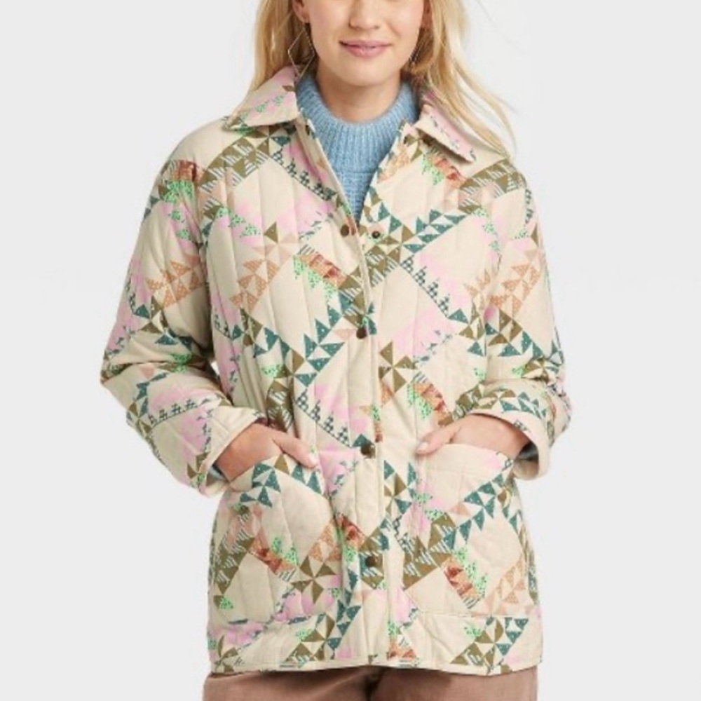 Universal Thread Patchwork Quilted Jacket